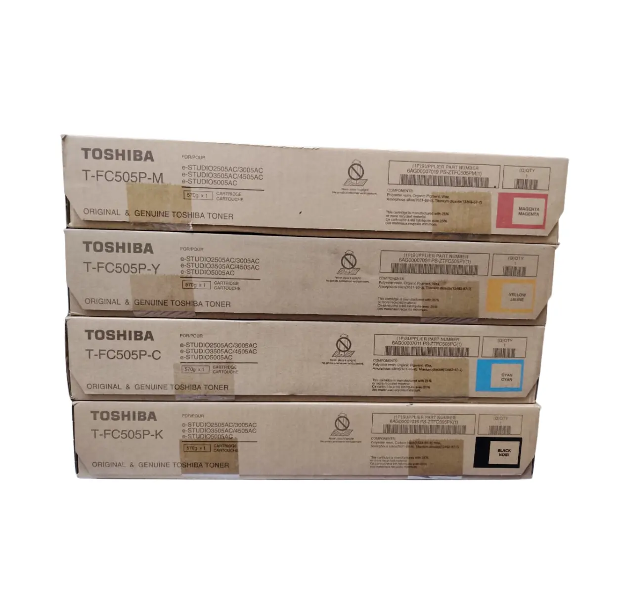 T-FC505P TOSHIBA Toner Cartridges Full Set (KCMY)-570g